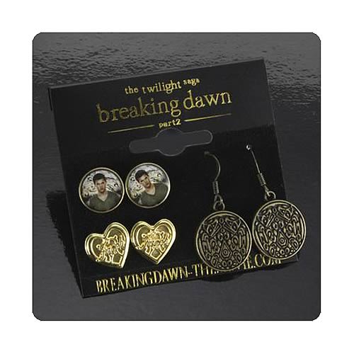 Twilight Breaking Dawn Part 2 Jacob Earrings 3-Pack
